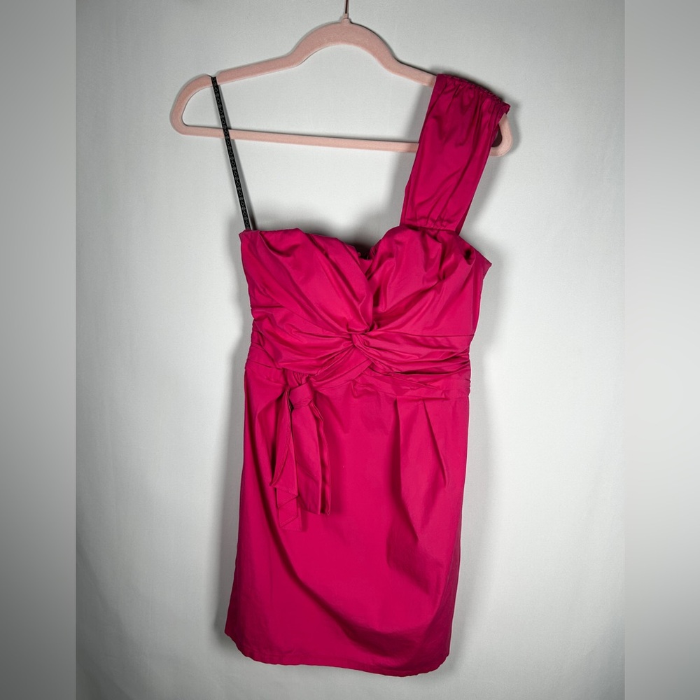 Nanette Lepore ‘Knot So Fast’ Pink Formal Cocktail One-Shoulder Dress - Y2K